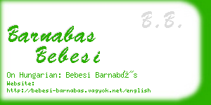 barnabas bebesi business card